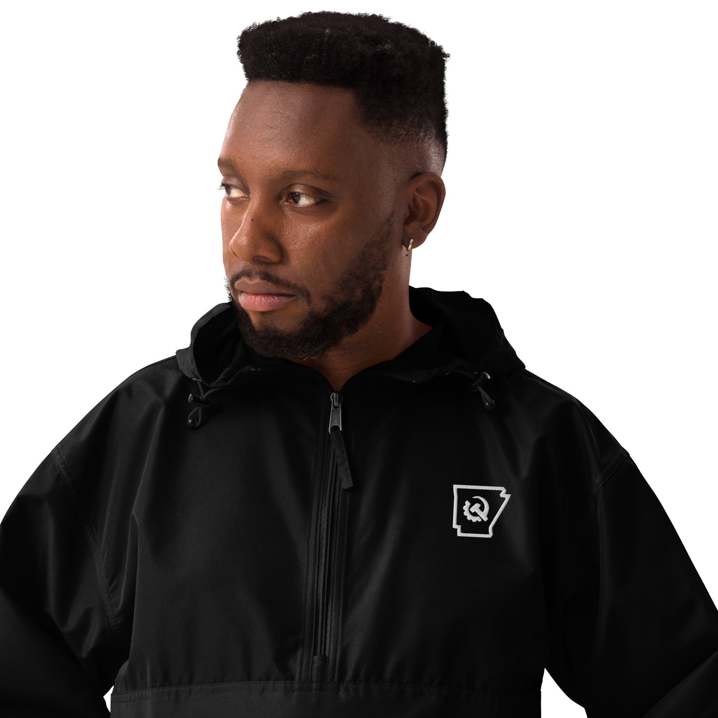 Embroidered Hammer & Sickle Rain Jacket