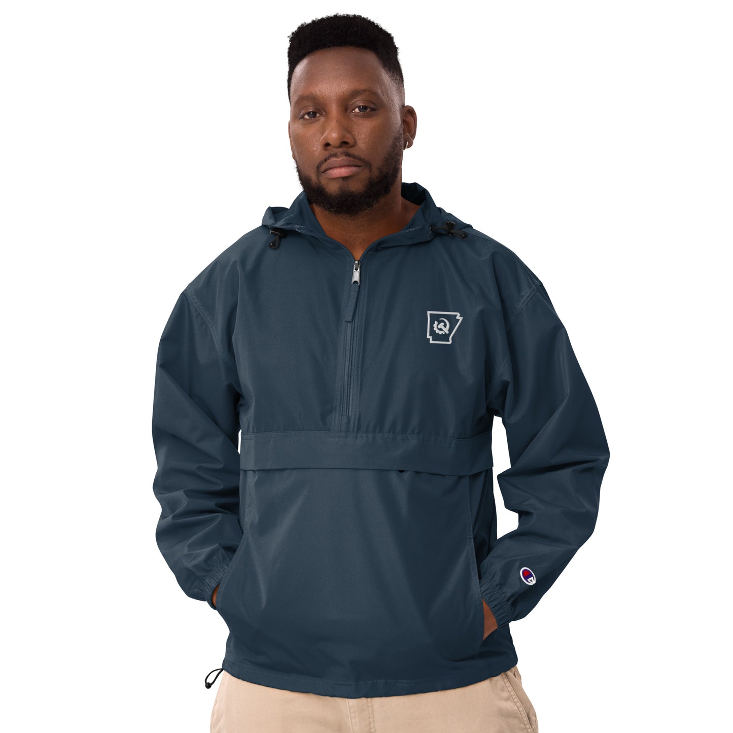 Embroidered Hammer & Sickle Rain Jacket