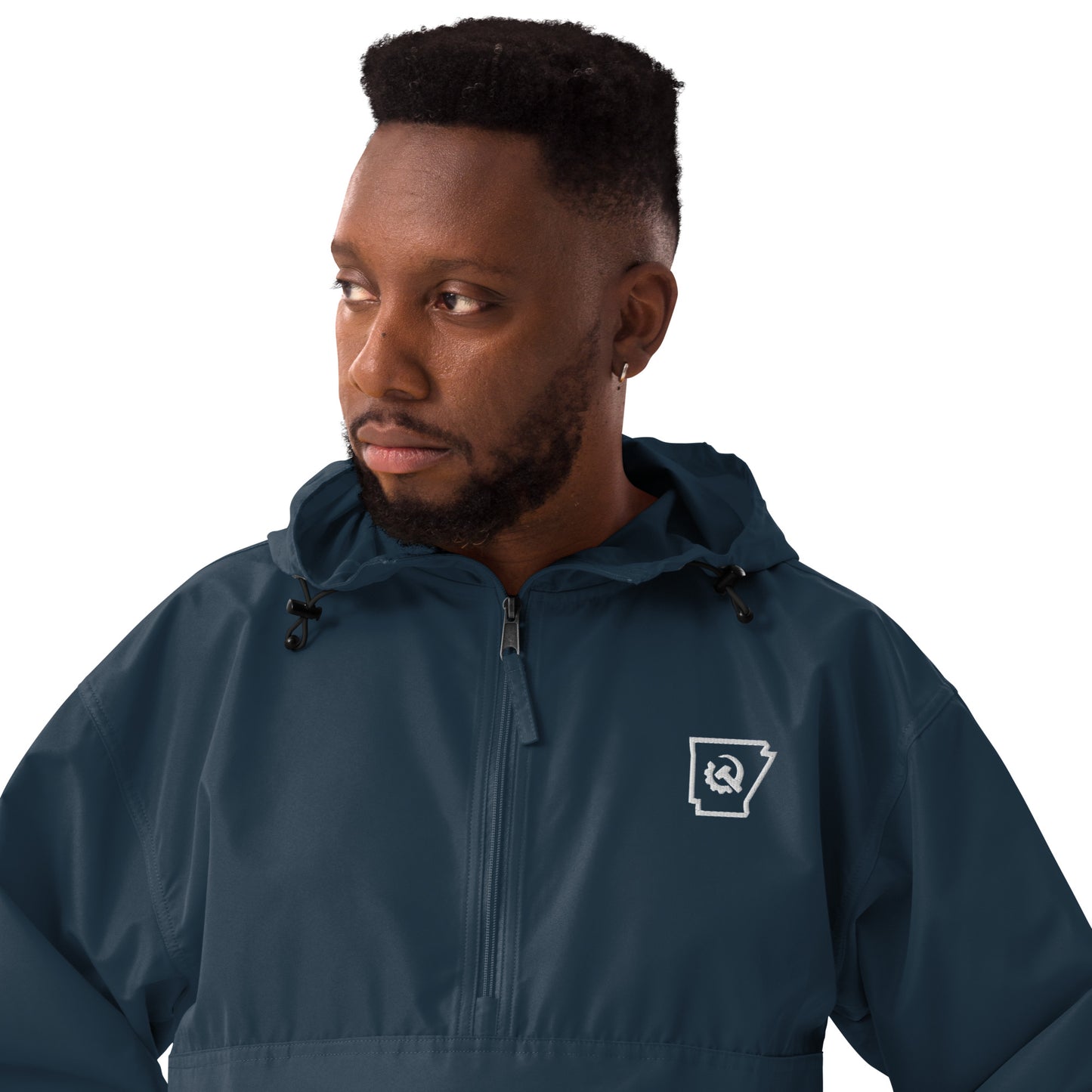 Embroidered Hammer & Sickle Rain Jacket