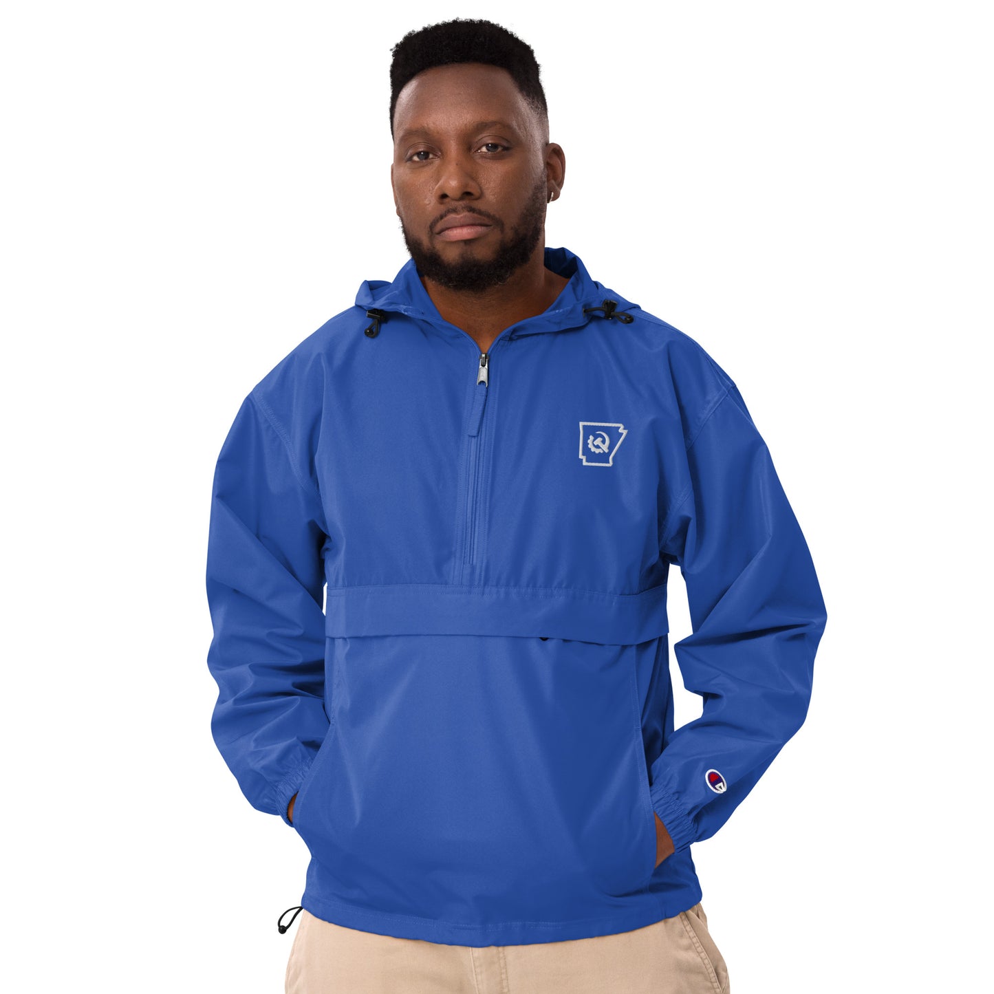 Embroidered Hammer & Sickle Rain Jacket