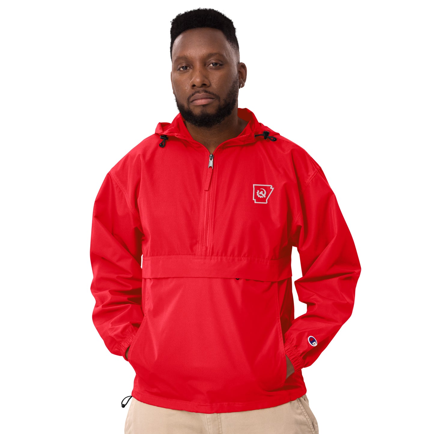 Embroidered Hammer & Sickle Rain Jacket