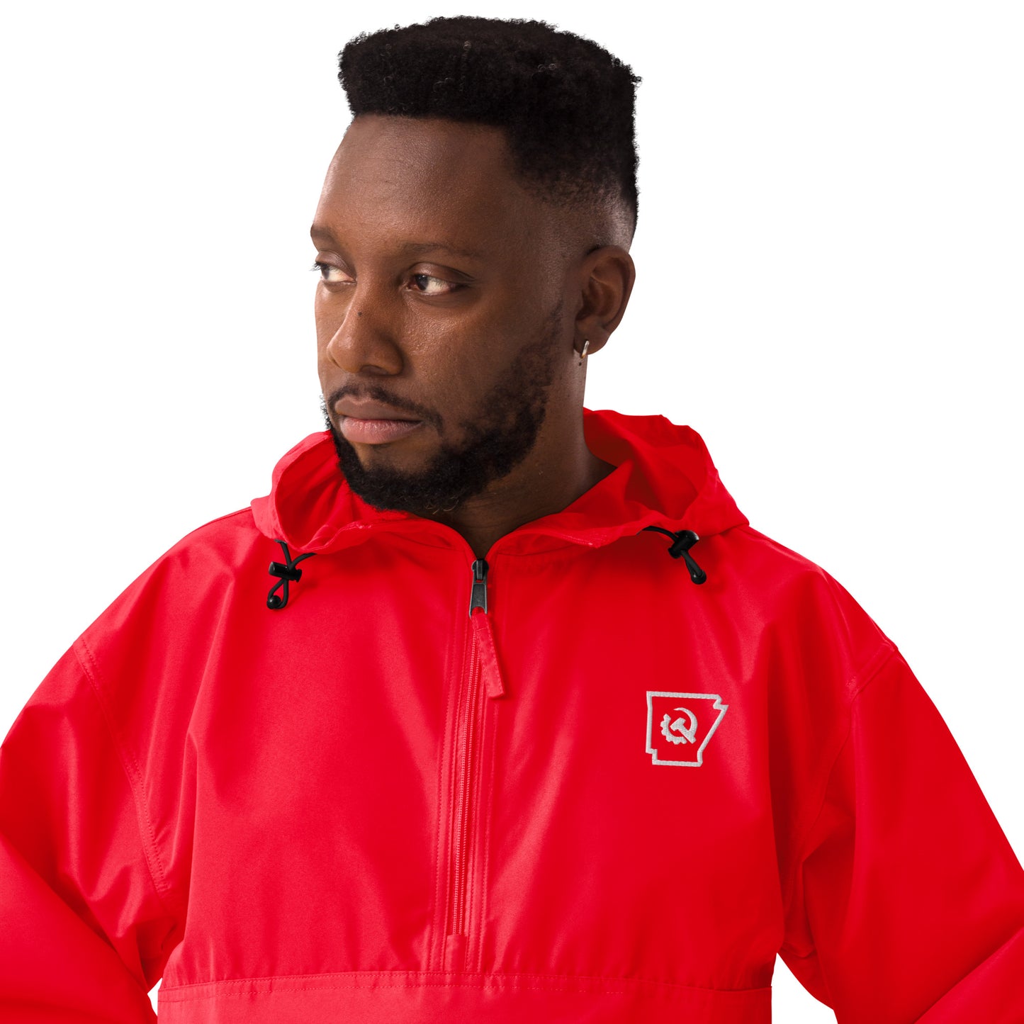 Embroidered Hammer & Sickle Rain Jacket